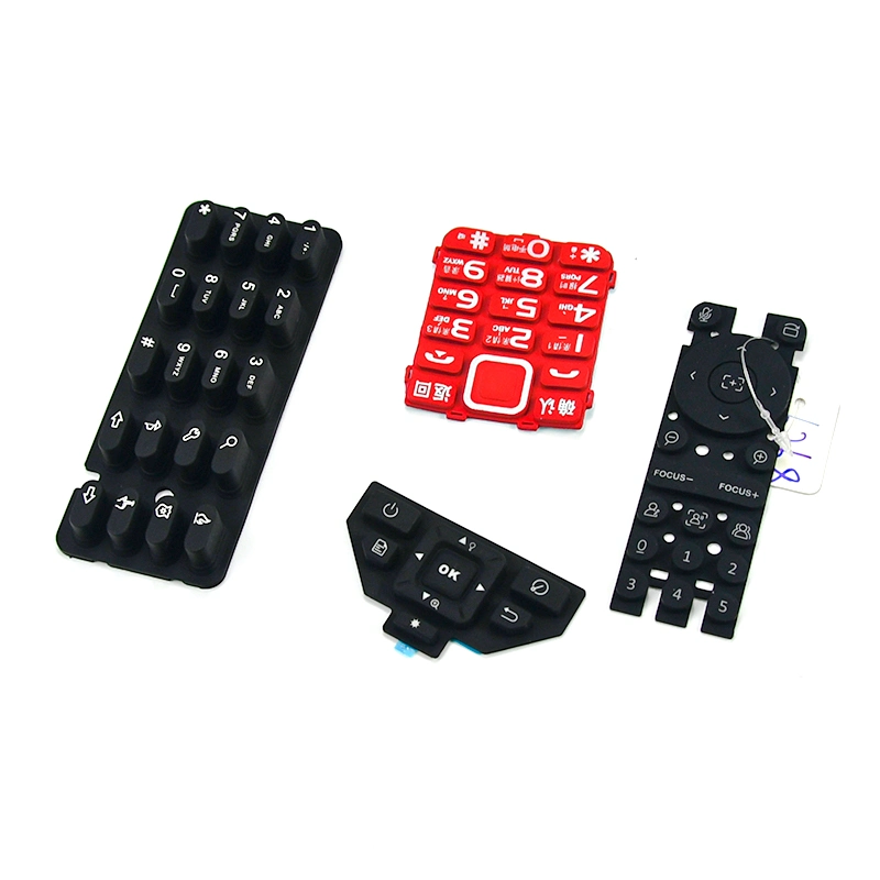 ODM laser Cutting Black Rubber Keyboard Custom Made Silicone Button Rubber Keypad