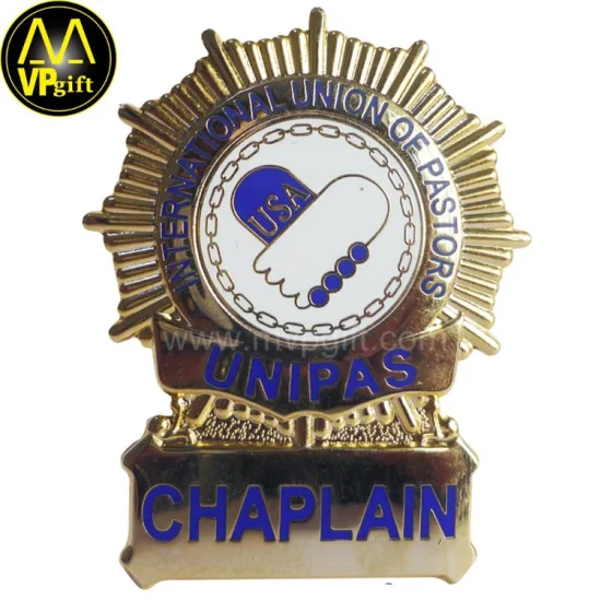 Chine Guangzhou gros personnalisé métal 3D or argent militaire armée Police épinglette Souvenir trophée Collection récompenses cadeau Badge